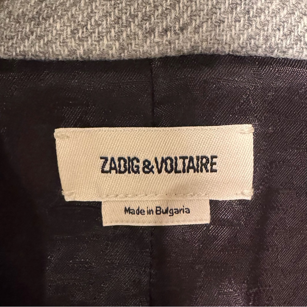 Zadig and Voltaire Gray ‘Monarque’ Wool Blend Coat Size Large NEW with Tags - Picture 4 of 16